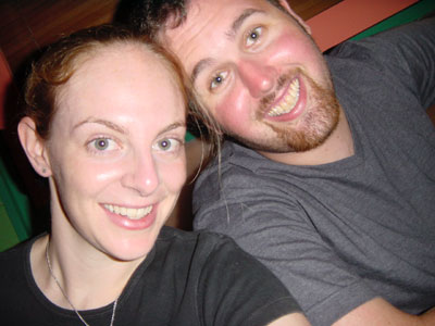 Self portrait, taken on the little balcony of our hut, where we were drinking red wine, eating cashew nuts and playing scrabble.