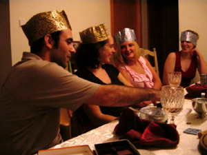 Have you noticed that 3 people at this dinner are called Mark? Yeah. My hat looks mega groovy, huh? Bah.