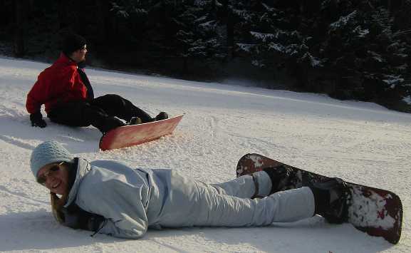 Mark and Lennie on the luge d'ete piste, Chamonix