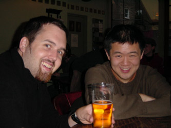 Mark and Fongbeast in the pub.