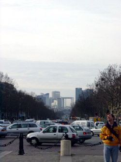 Lots of mad traffic and a glimpse of La Defense, where we started our sightseeing.