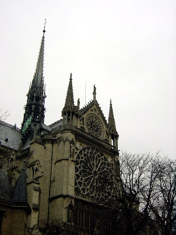At the back of Notre Dame. It was a grey sort of day.
