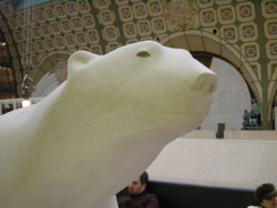 I liked this sculpture. It reminded me of my dog Bonnie, and also the Glacier Mint bear. Probably not what the artist was going for, but there you go.