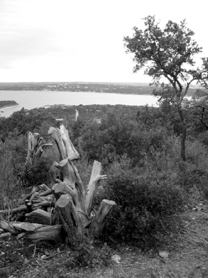 view over lake travis