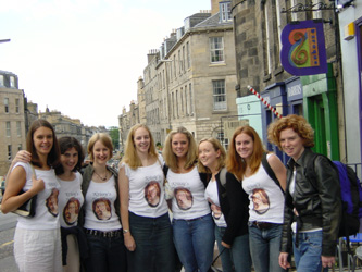 All wearing our official Hen Weekend t-shirts, emblazoned with my picture.