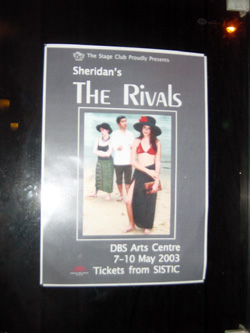 After dinner, we went to see a play, called The Rivals, at the DBS Arts Center. If I had to pick one adjective to describe the play, I'd say it was long. Once it ended, we headed home for bed.