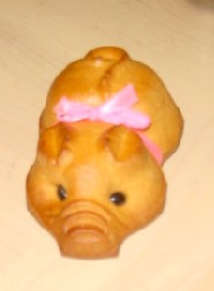 we gave the kids mooncakes shaped like a piggies
